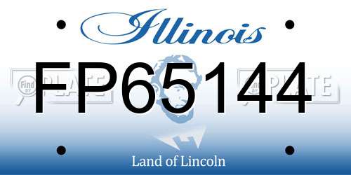 FP65144 Illinois License Plate