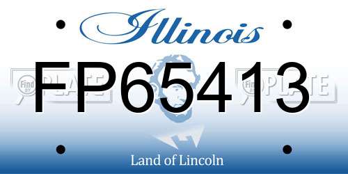 FP65413 Illinois License Plate