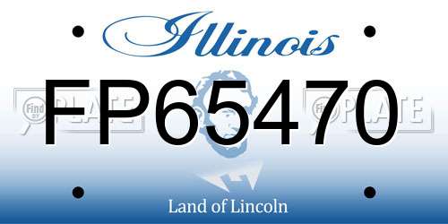 FP65470 Illinois License Plate