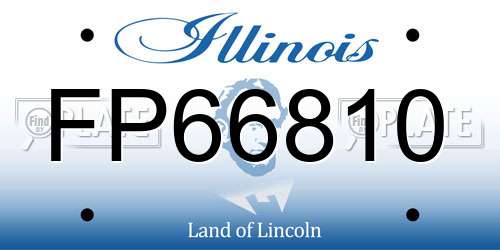 FP66810 Illinois License Plate