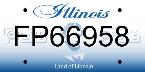 FP66958 Illinois License Plate