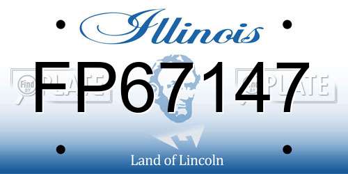 FP67147 Illinois License Plate