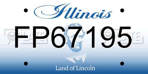 FP67195 Illinois License Plate