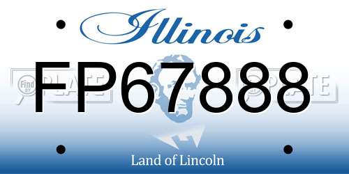 FP67888 Illinois License Plate