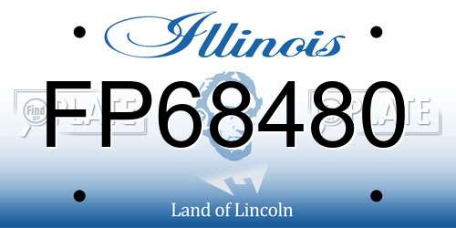 FP68480 Illinois License Plate