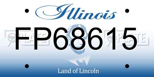 FP68615 Illinois License Plate