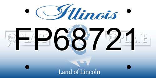 FP68721 Illinois License Plate