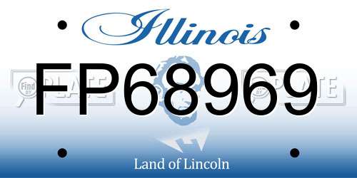 FP68969 Illinois License Plate