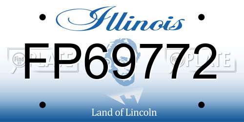 FP69772 Illinois License Plate