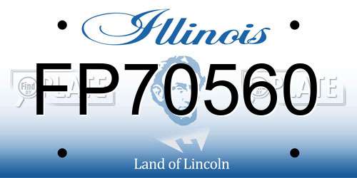 FP70560 Illinois License Plate