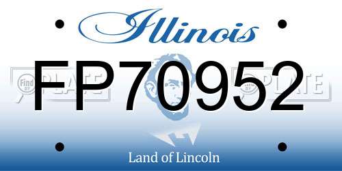 FP70952 Illinois License Plate