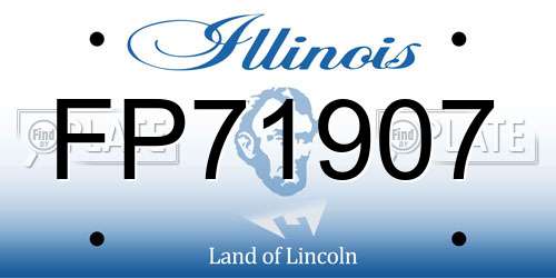 FP71907 Illinois License Plate
