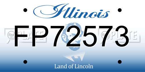 FP72573 Illinois License Plate