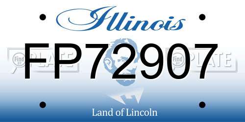 FP72907 Illinois License Plate