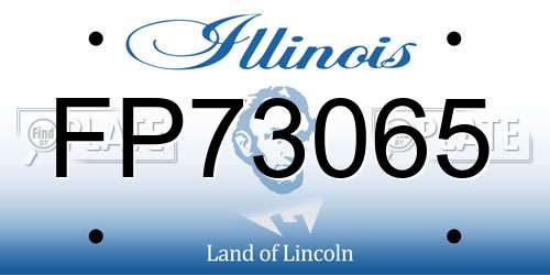FP73065 Illinois License Plate