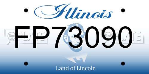 FP73090 Illinois License Plate