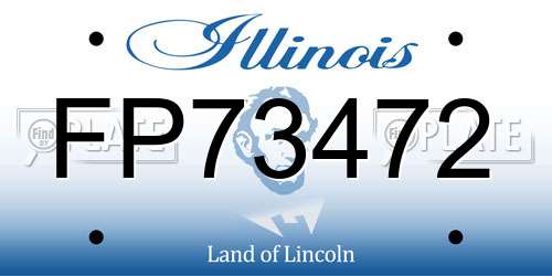 FP73472 Illinois License Plate