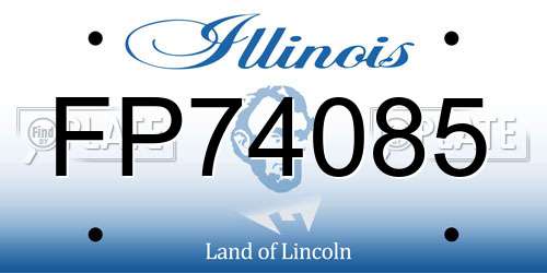 FP74085 Illinois License Plate