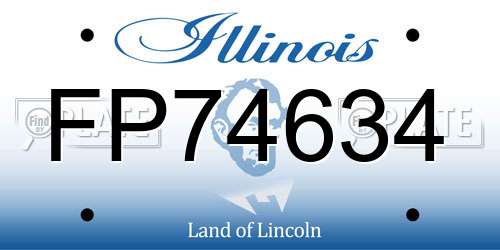 FP74634 Illinois License Plate