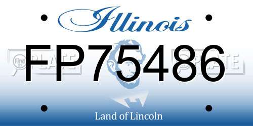 FP75486 Illinois License Plate