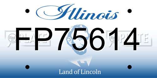 FP75614 Illinois License Plate