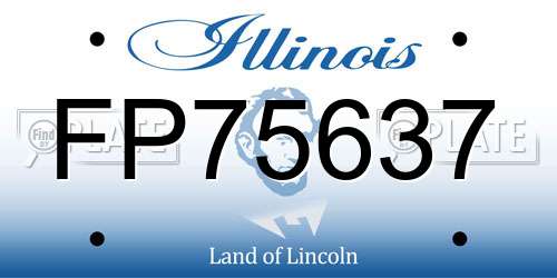 FP75637 Illinois License Plate