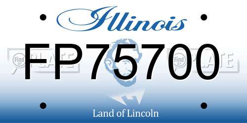 FP75700 Illinois License Plate