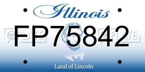 FP75842 Illinois License Plate