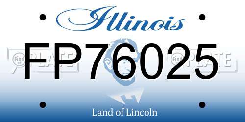 FP76025 Illinois License Plate