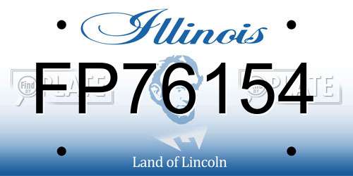 FP76154 Illinois License Plate