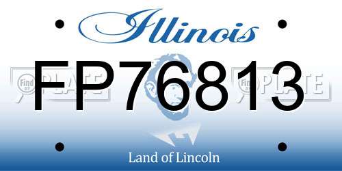 FP76813 Illinois License Plate