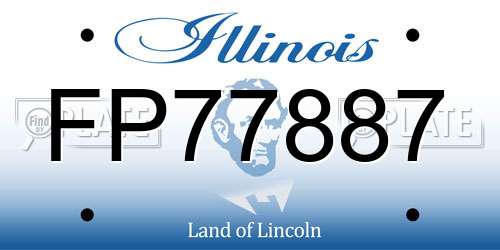 FP77887 Illinois License Plate