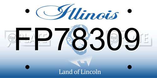 FP78309 Illinois License Plate