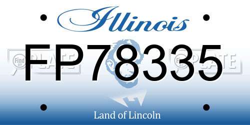 FP78335 Illinois License Plate