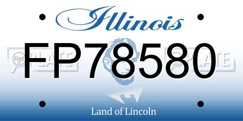 FP78580 Illinois License Plate