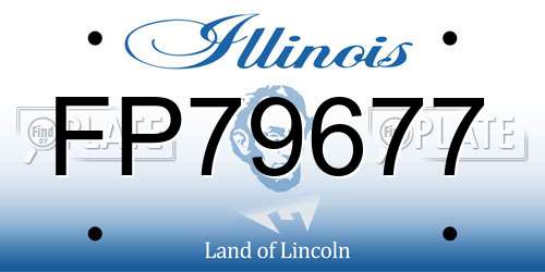 FP79677 Illinois License Plate