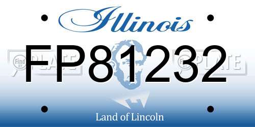 FP81232 Illinois License Plate