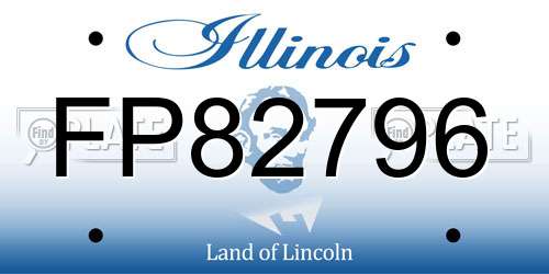 FP82796 Illinois License Plate