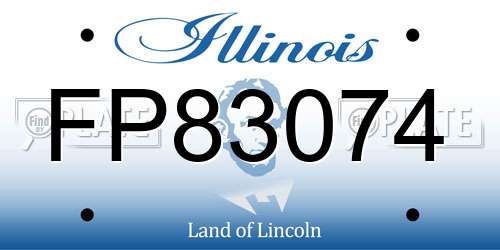 FP83074 Illinois License Plate