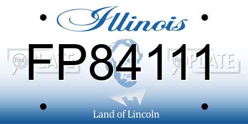 FP84111 Illinois License Plate