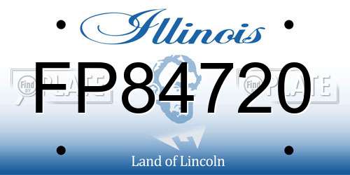 FP84720 Illinois License Plate