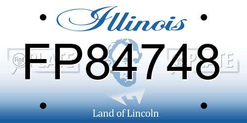 FP84748 Illinois License Plate