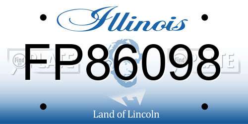 FP86098 Illinois License Plate