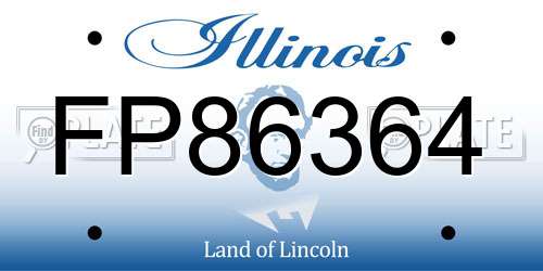 FP86364 Illinois License Plate