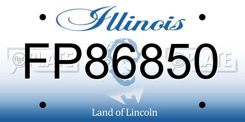 FP86850 Illinois License Plate