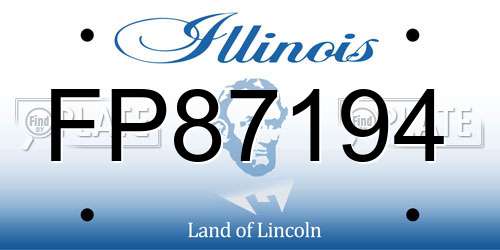 FP87194 Illinois License Plate