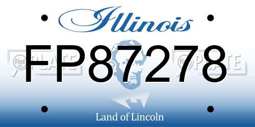 FP87278 Illinois License Plate