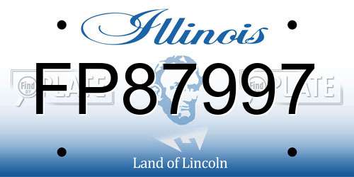 FP87997 Illinois License Plate