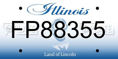 FP88355 Illinois License Plate