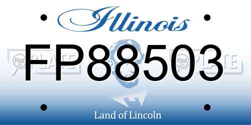 FP88503 Illinois License Plate